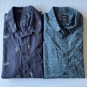 GUC Men’s RVCA Casual Collared Shirt Bundle